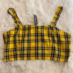 yellow crop top